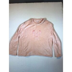 Disney 100 Minnie Mouse Plush Long Sleeve Sweatshirt Kids Pink